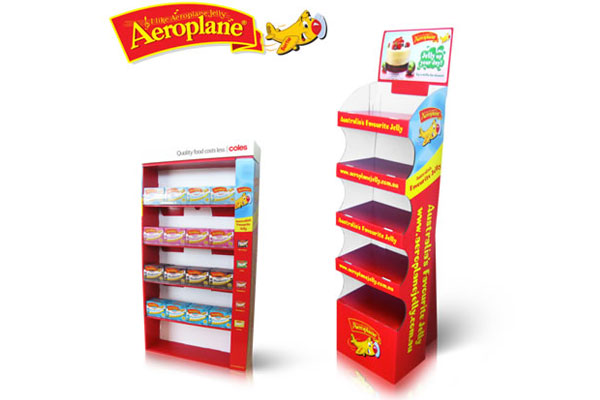 Aeroplane Jelly brand Point of Sale displays created by Lucky Pop Display
